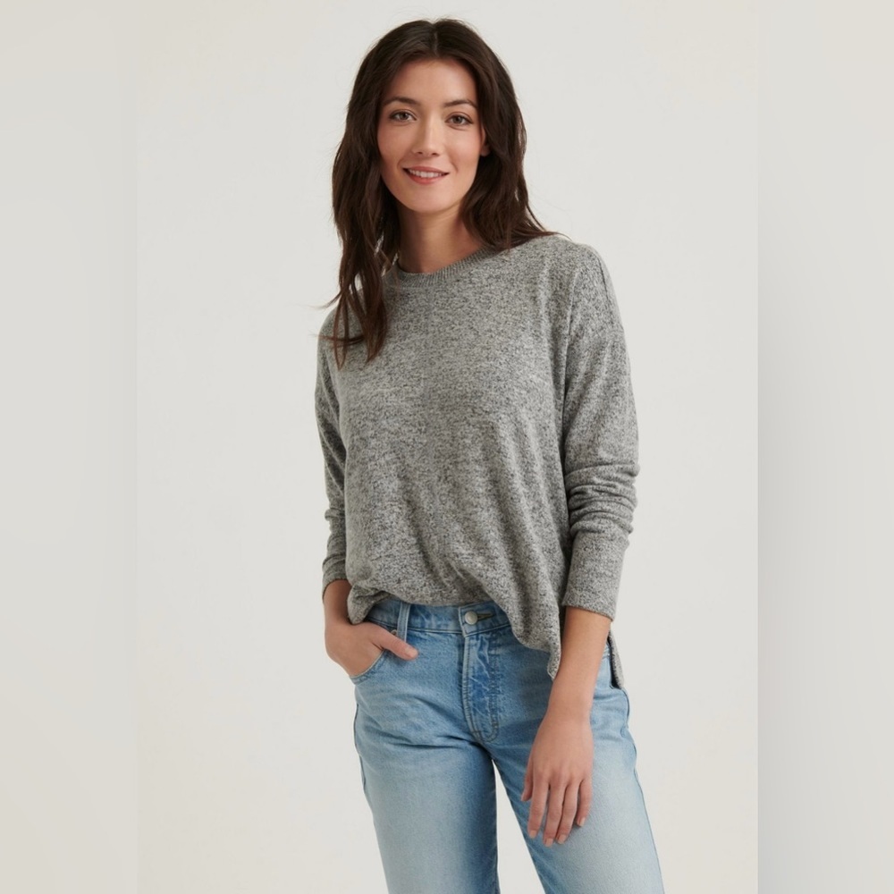 Lucky Brand Cloud Jersey Pullover Sweater Gray Size Large